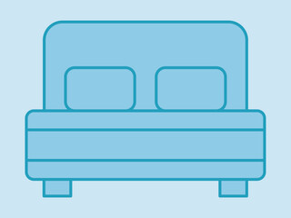 Bed icon. Furniture and Interior vector icon concept. Simple vector line icon.