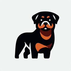 vector art of rottweiler dog