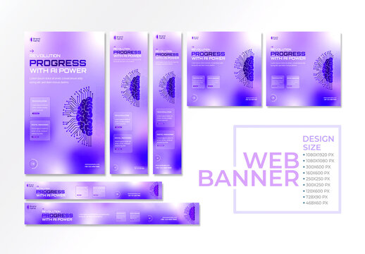 Artificial Intelligence Web Banner Layout