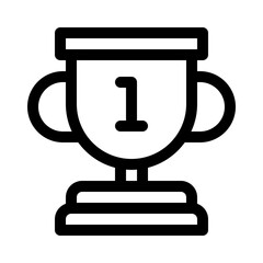 Award trophy line icon