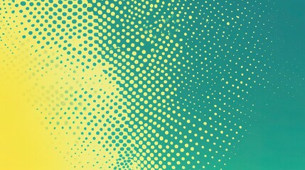 Gradient Halftone Pattern in Green and Yellow with Soft Transitions