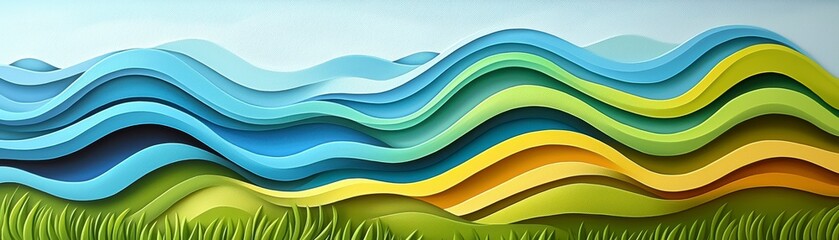 Obraz premium Abstract Layered Landscape.