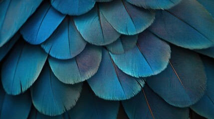 Obraz premium Stunning Teal Bird Feathers Close-Up: A Textured Masterpiece