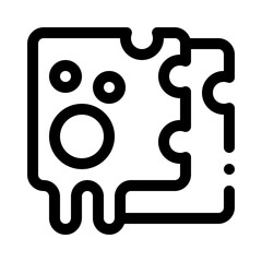 Cheese Wedge line icon