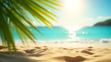 Idyllic Tropical Beach Escape with Golden Sand and Turquoise Water