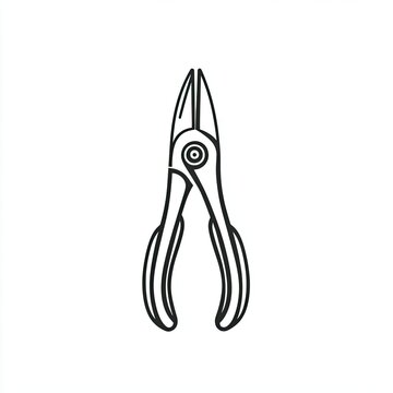 black pliers tool isolated clip art preview