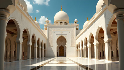 Magnificent symmetrical architectural marvel showcasing intricate design and elegance