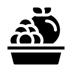Fruit glyph icon