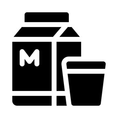 Milk carton glyph icon