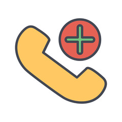 Obraz premium Emergency phone Vector Icon