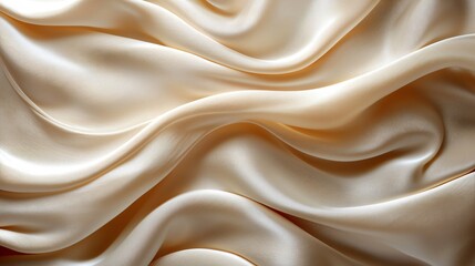 Fototapeta premium Elegant Flowing Silk Fabric Texture Studio Setting High-Quality Image Soft Lighting Close-Up Textile Beauty