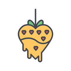 Chocolate fondue Vector Icon