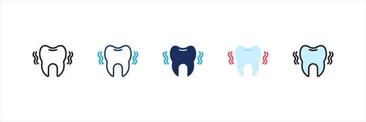 Sensitive Tooth Multi Style Icon Set