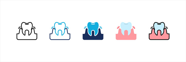 Gum Pain Multi Style Icon Set