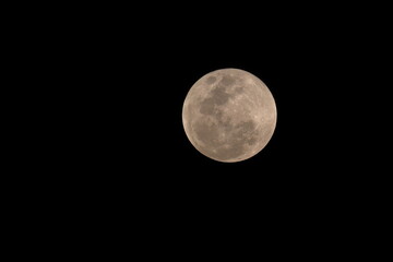 full moon over black