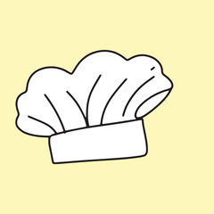 Set handrawn hat chet doodles element. Chef Hat Vector Illustration Doodle Drawing Art Icon