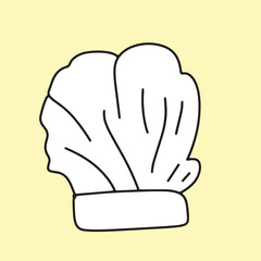 Set handrawn hat chet doodles element. Chef Hat Vector Illustration Doodle Drawing Art Icon