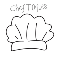 Set handrawn hat chet doodles element. Chef Hat Vector Illustration Doodle Drawing Art Icon