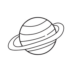 Set of handrawn planet doodles elemenet stock