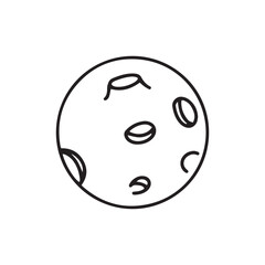 Set of handrawn planet doodles elemenet stock