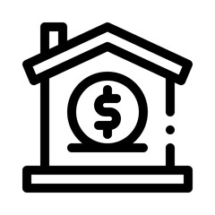 House dollar line icon