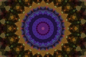 Colorful Mandala with Geometric Pattern