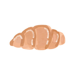 watercolor croissant different flour. Watercolor collection of croissants set on a light background. Vector Watercolor illustration of Croissant isolated on white background.
