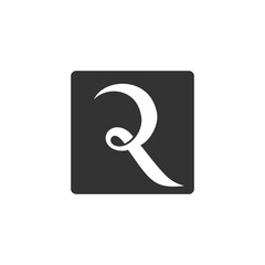 Luxury monogram letter R logo design