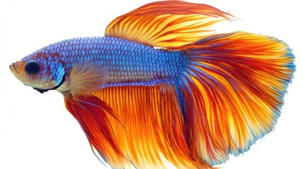 Fototapeta premium Colorful Siamese Fighting Fish with Flowing Fins