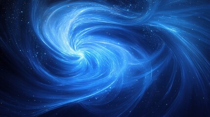 Fototapeta premium Abstract Blue Background with Sparkling Stars and Light Effects