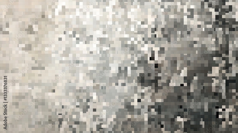 Poster abstract pixelated texture in monochrome tones for art use