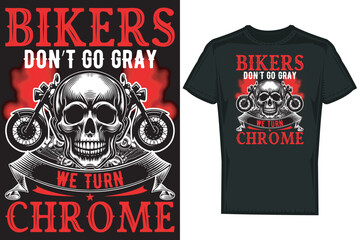 Fototapeta premium Skull Vector Motorcycle T shirt Design