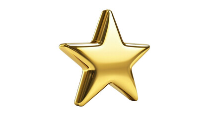 Obraz premium Shiny Golden Star Symbolizing Achievement, Success, Excellence, and Recognition in 3D Render