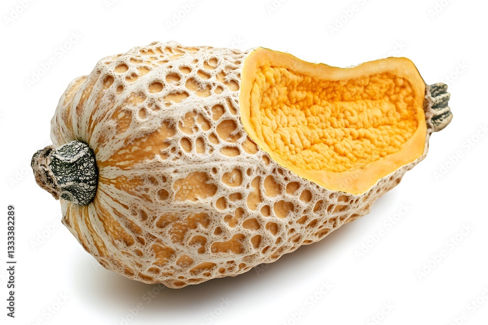 Poster melon isolated on white background. clipping path included for easy extraction.