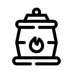 Oil lamp line icon
