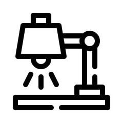 Reading lamp line icon