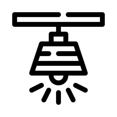 Pendant lamp line icon