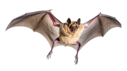 Obraz premium A Brown Bat In Flight With Its Wings Spread Wide