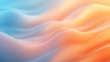 Abstract Pastel Waves: Blue and Orange Gradient Background
