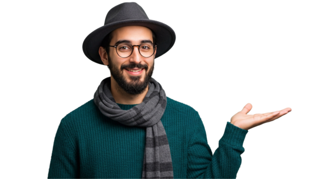 Man holding something  isolated on transparent background

 - Powered by Adobe
