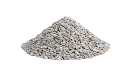 Pile of Small Gray Gravel Stones for Construction and Landscaping Projects