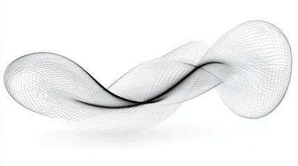 Abstract Flowing Lines in 3D Space Representing Motion and Elegance for Design Projects