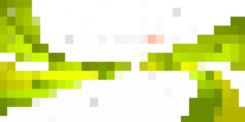 Fading green pixel pattern. Abstract pixels disintegrate pattern, geometric mosaic shape background
