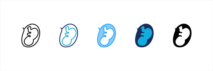 Fetus Multi Style Icon Set