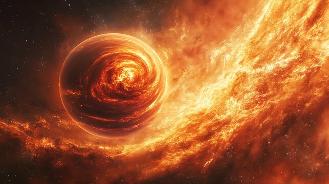 Galactic thunderstorm energy fantasy space realm earth-like planet cosmic environment vibrant viewpoint