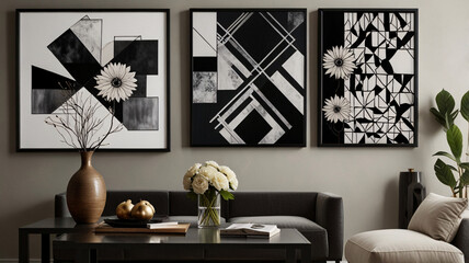 Creative minimalist hand draw Abstract art background. Modern aesthetic illustrations. Bohemian style Collection of contemporary artistic Design for wall and home decoration Idea