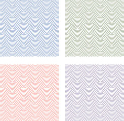 4種の鮫小紋の文様