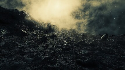 Galactic thunderstorm energy unleashed on earth’s surface a fantasy space exploration scene