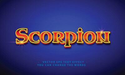 scorpion text with effect illustration