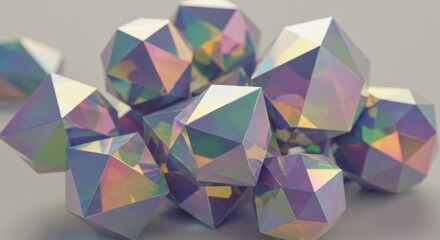 Obraz premium Colorful geometric shapes create an artistic display 